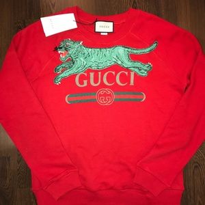Gucci Logo Sweatshirt With Tiger Size S